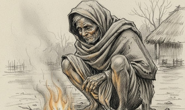 আগুন পোহাতে গিয়ে ১০৫ বছরের বৃদ্ধের মৃত্যু