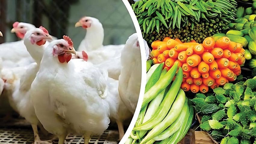 সবজিতে স্বস্তি ফিরলেও বেড়েছে মুরগির দাম