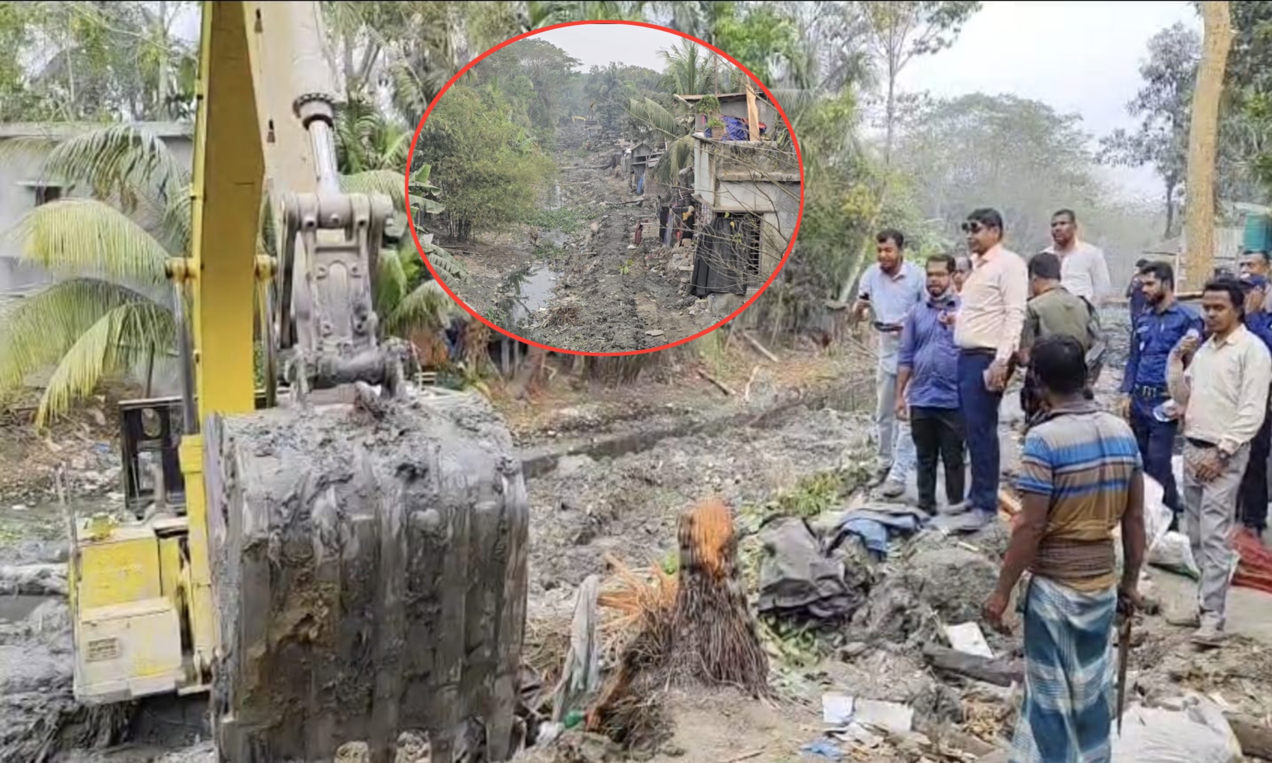 রতনদি খাল পুনঃখনন শুরু: অবৈধ স্থাপনা উচ্ছেদে ফিরছে ঐতিহ্য, বদলাবে গলাচিপা পৌরসভার চিত্র