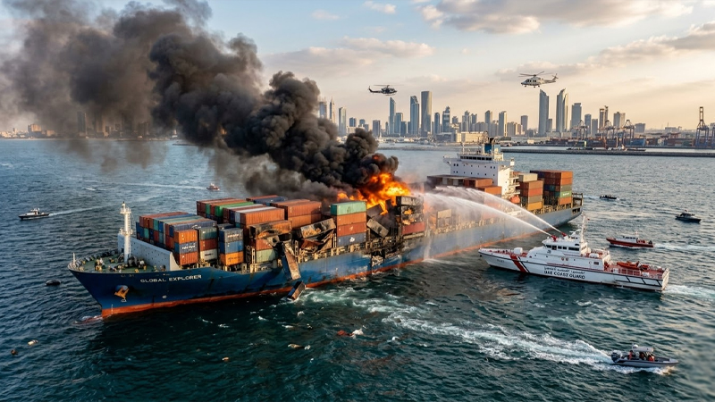 সংযুক্ত আরব আমিরাত উপকূলে কনটেইনারবাহী জাহাজে হামলা