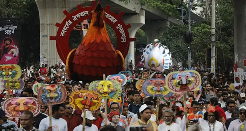 উৎসবের আমেজে শেষ হলো বৈশাখী শোভাযাত্রা