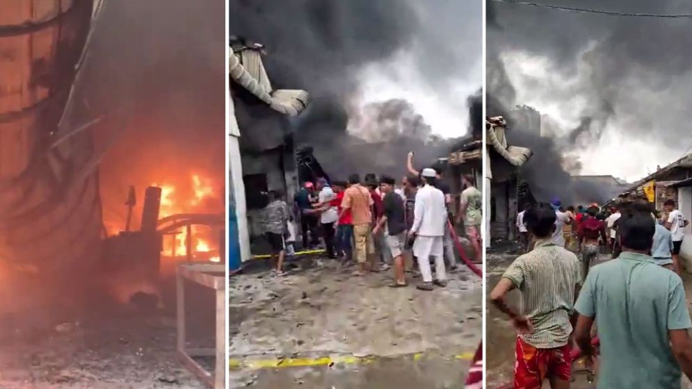 রাজধানীতে গ্যাসলাইট কারখানায় আগুন